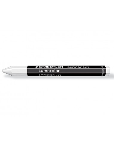 Cera staedtler para marcar blanco lumocolor permanente omnigraph 236 caja de 12 unidades