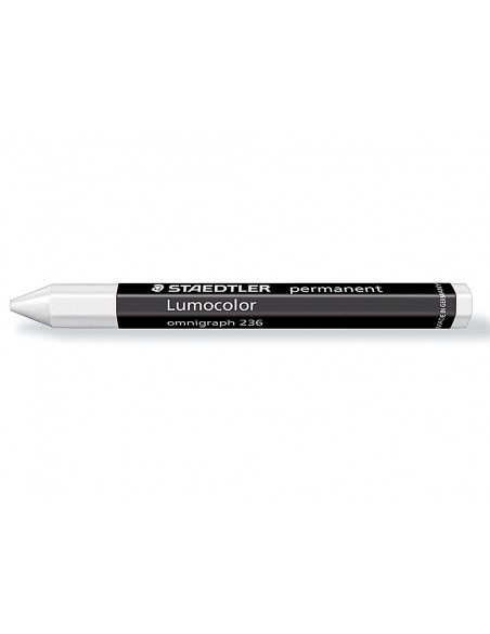 Cera staedtler para marcar blanco lumocolor permanente omnigraph 236 caja de 12 unidades