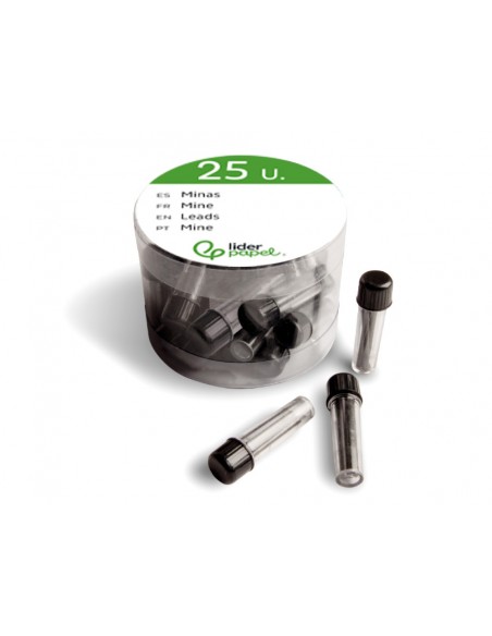 Minas liderpapel grafito 2 mm para compas tubo de 3 minas