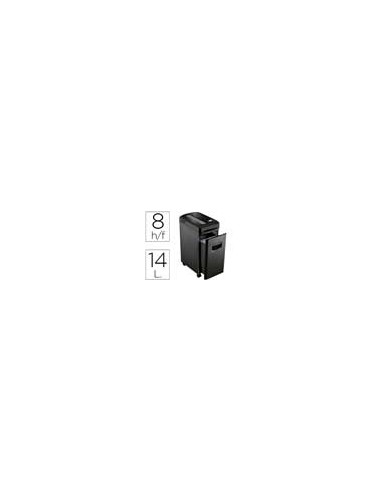 Destructora de documentos q-connect kf15547 capacidad de corte 8 h destruye grapas clips y tarjetas papelera 15l