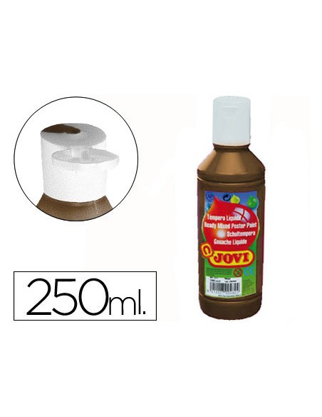 Tempera liquida jovi escolar 250 ml marron