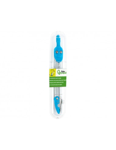 Compas liderpapel con protector de punta colores surtidos