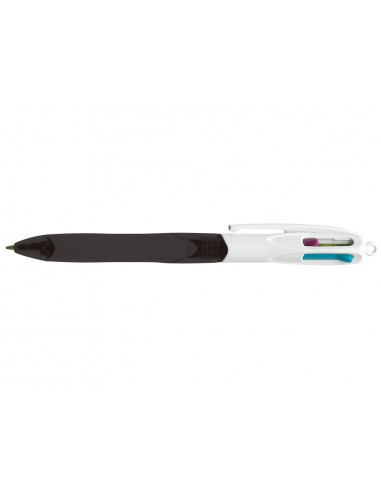 Boligrafo bic cuatro colores con grip colore negro punta 1 mm
