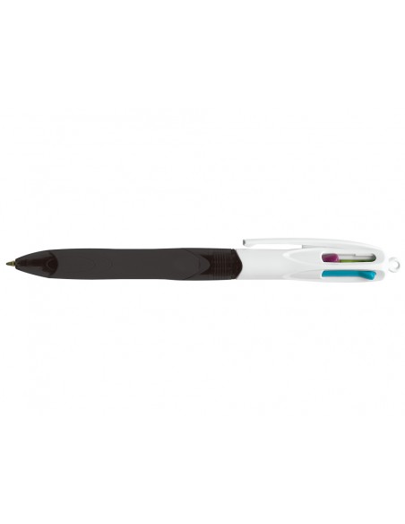 Boligrafo bic cuatro colores con grip colore negro punta 1 mm