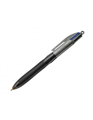 Boligrafo bic cuatro colores con grip colore negro punta 1 mm
