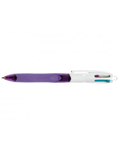 Boligrafo bic cuatro colores con grip colores pastel punta 1 mm