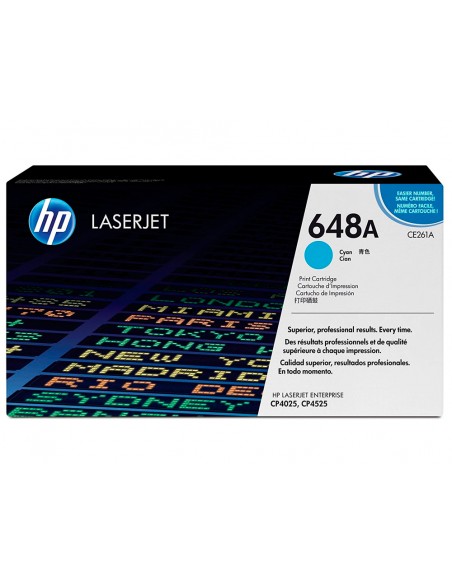 Toner hp color laserjet cp4025/cp4525 -ce261a- cian 11.000 pags