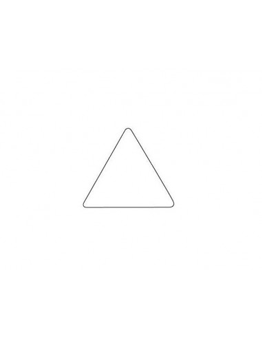 Gomets autoadhesivos triangulares 21x21x21mm amarillo rollo de 2832 unidades