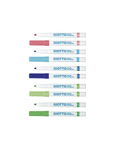 Rotulador giotto decor materials caja de 12 unidades colores surtidos