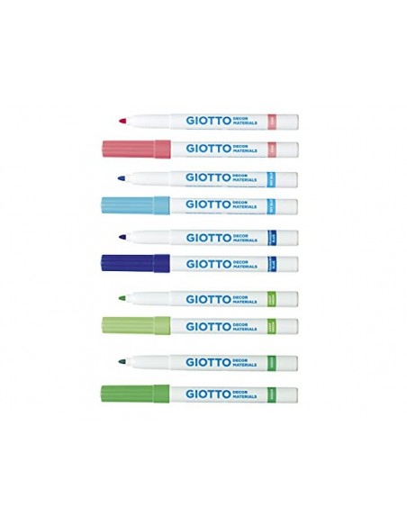 Rotulador giotto decor materials caja de 12 unidades colores surtidos