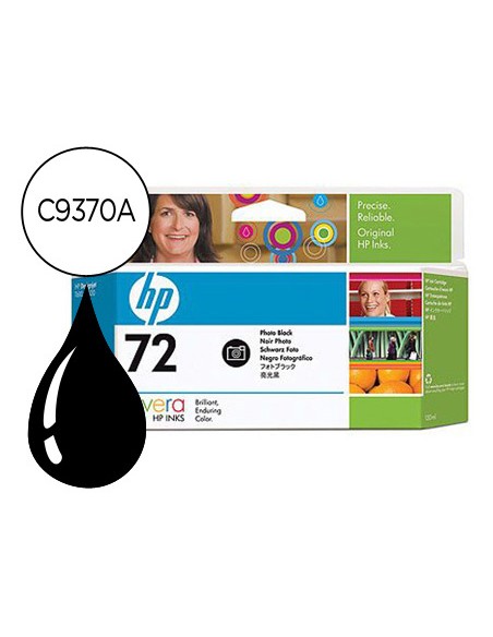 Ink-jet hp 72 negro foto designjet t610/1100 -130ml-