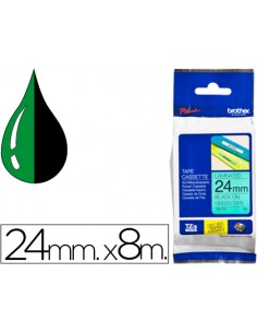 Cinta brother tze751 verde-negro 24mm longitud 8 m