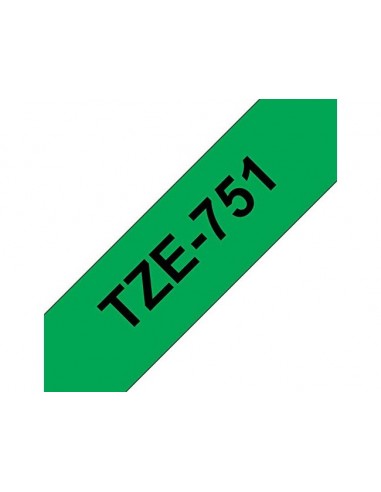 Cinta brother tze751 verde-negro 24mm longitud 8 m