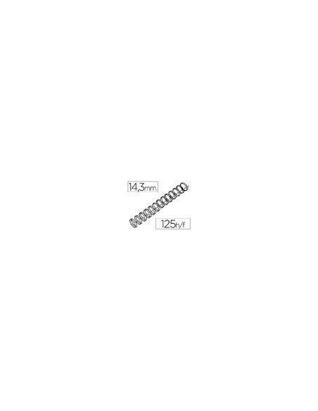 Espiral wire 3:1 14,3 mm n.9 negro capacidad 125 hojas caja de 100 unidades Espiral wire 3:1 14,3 mm n.9 negro capacidad 125 hojas caja de 100 unidades