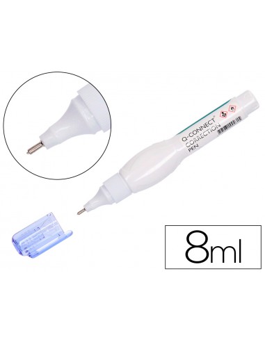 Corrector q-connect lapiz con punta metalica 8 ml