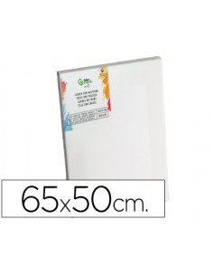 Bastidor liderpapel 15p lienzo grapado trasero algodon 100% marco pawlonia 1,8x3,8 cm bordes madera 65x50 cm