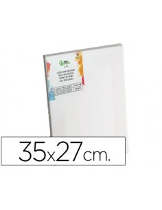 Bastidor liderpapel 5f lienzo grapado trasero algodon 100% marco pawlonia 1,8x3,8 cm bordes madera 35x27 cm