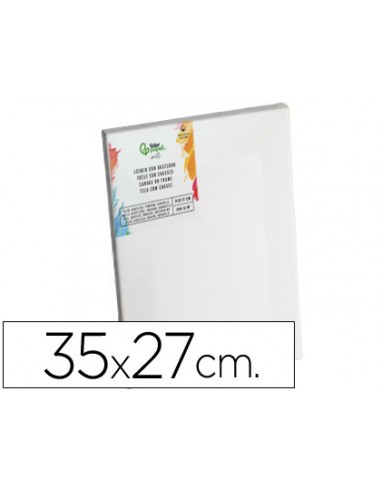 Bastidor liderpapel 5f lienzo grapado trasero algodon 100% marco pawlonia 1,8x3,8 cm bordes madera 35x27 cm