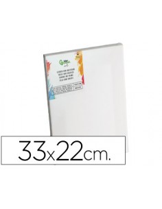 Bastidor liderpapel 4p lienzo grapado trasero algodon 100% marco pawlonia 1,8x3,8 cm bordes madera 33x22 cm