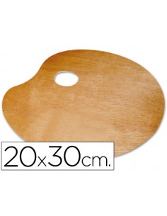 Paleta madera liderpapel ovalada tamaño 20x30 cm grosor 0,3 cm