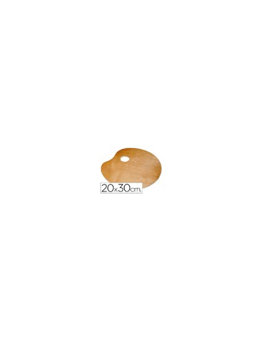 Paleta madera liderpapel ovalada tamaño 20x30 cm grosor 0,3 cm