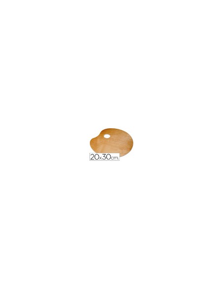Paleta madera liderpapel ovalada tamaño 20x30 cm grosor 0,3 cm