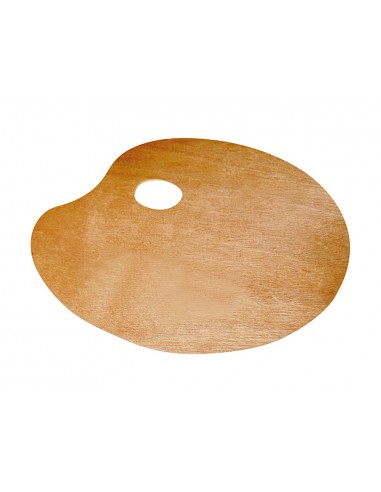 Paleta madera liderpapel ovalada tamaño 20x30 cm grosor 0,3 cm