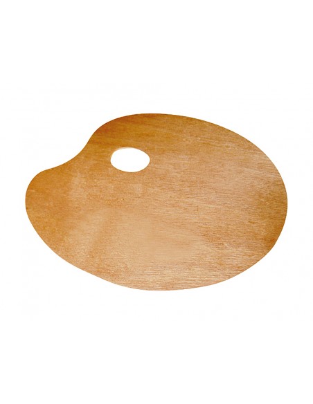 Paleta madera liderpapel ovalada tamaño 20x30 cm grosor 0,3 cm