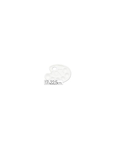 Paleta plastico liderpapel ovalada 10 huecos diestros tamaño 17x22,5cm