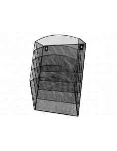 Expositor mural q-connect de pared 5 bandejas din a4 negro 9,3x31,5x44 cm