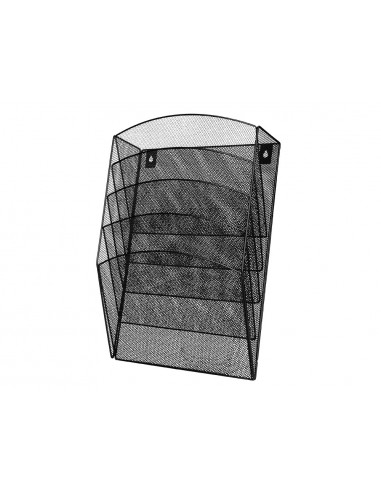 Expositor mural q-connect de pared 5 bandejas din a4 negro 9,3x31,5x44 cm