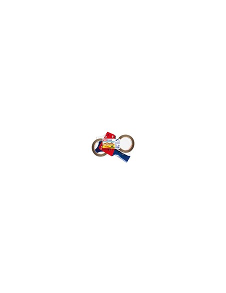 Portarrollo tesa para embalaje para rollos de 66mt x 50mm 2 rollos cinta marron Portarrollo tesa para embalaje para rollos de 66mt x 50mm 2 rollos cinta marron