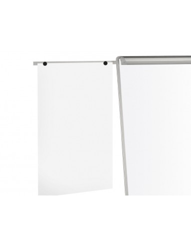 Pizarra blanca q-connect con tripode 90x70x195cm y brazos extensibles para conferencias superficie laminada