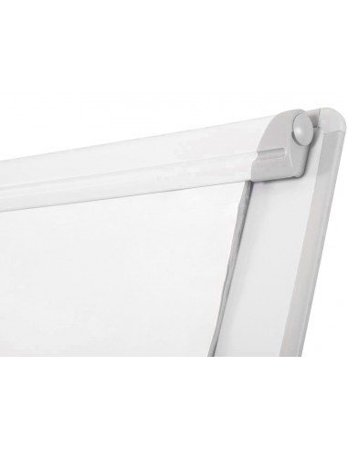 Pizarra blanca q-connect con tripode 90x70x195cm y brazos extensibles para conferencias superficie laminada