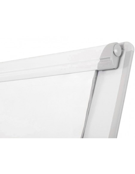Pizarra blanca q-connect con tripode 90x70x195cm y brazos extensibles para conferencias superficie laminada