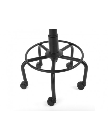 Taburete con respaldo rocada para mesa de dibujo negro regulable en altura hasta 725 mm tela ignifuga Taburete con respaldo rocada para mesa de dibujo negro regulable en altura hasta 725 mm tela ignifuga