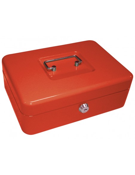 Caja caudales q-connect 10/' 250x180x90 mm roja con portamonedas