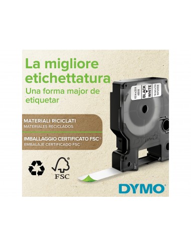 Cinta dymo negro-transparente 9mm x 7mt d1