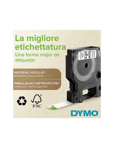 Cinta dymo negro-transparente 9mm x 7mt d1