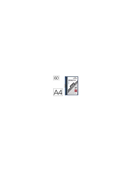 Carpeta duraclip dossier pinza lateral azul oscuro capacidad 60 hojas