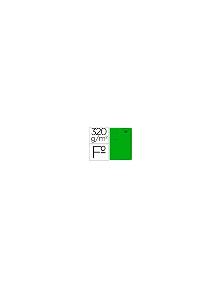 Subcarpeta cartulina gio folio pocket verde con bolsa y solapa 320g/m2