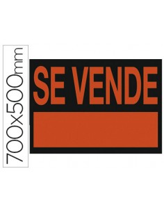 Cartel plastico archivo 2000 /'se vende/' rojo fluorescente 700x500 mm