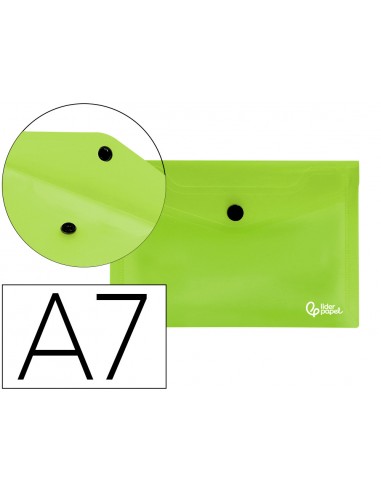 Carpeta liderpapel dossier broche 44223 polipropileno din a7 verde translucido