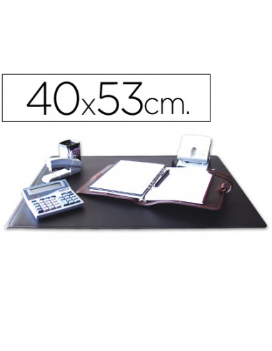 Vade sobremesa q-connect polipropileno negro 40x53 cm 999112415