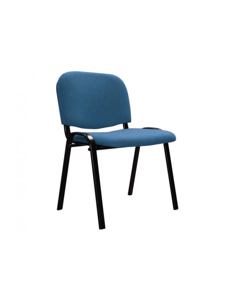 Silla confidente q-connect apilable tapizada sin ruedas 910mm alto 460mm largo 440mm profundidad azul