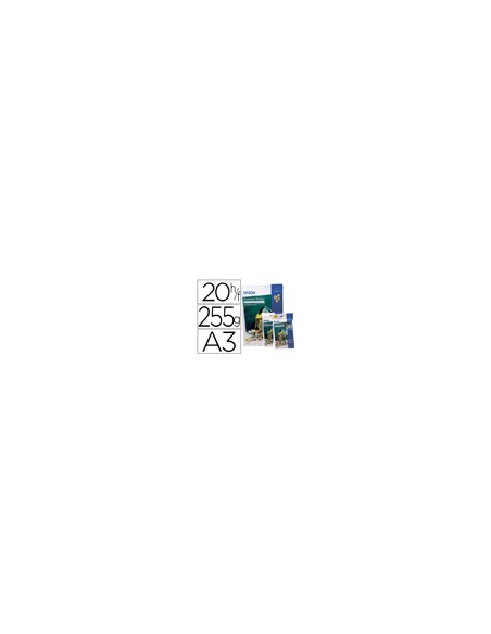 Papel fotografico epson din a3 premium glossy 255 gr pack de 20 hojas