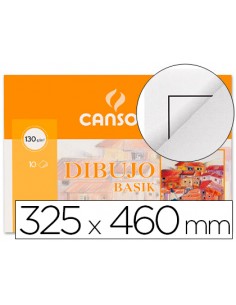 Papel dibujo basik din a3+ 32,5x 46 cm con recuadro minipack de 10 hojas