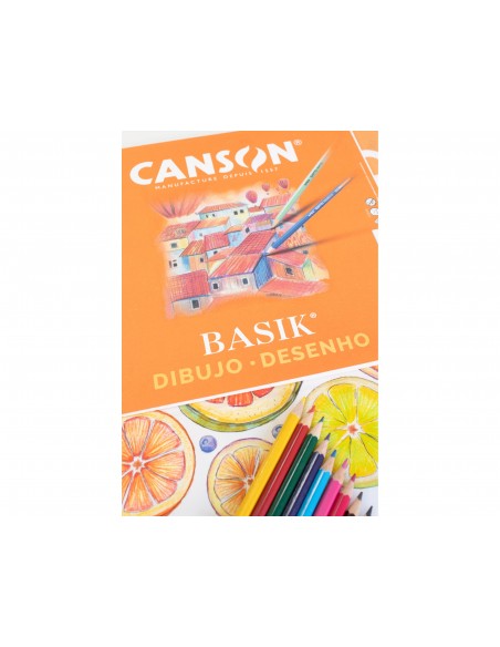Papel dibujo basik din a3+ 32,5x 46 cm con recuadro minipack de 10 hojas