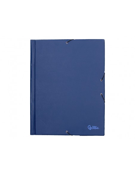 Carpeta liderpapel gomas tres solapas plastico folio color azul Carpeta liderpapel gomas tres solapas plastico folio color azul