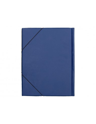 Carpeta liderpapel gomas tres solapas plastico folio color azul